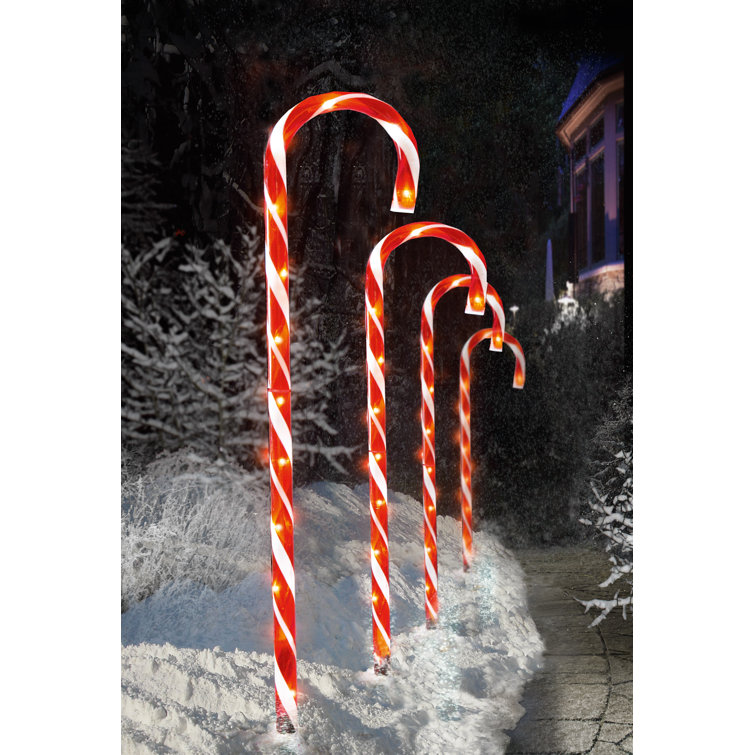 The Seasonal Aisle Christmas Candy Cane Pathway Lights & Reviews